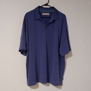 Tommy Bahama Blue Striped Polo Shirt